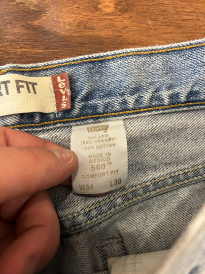 2005 Levi's 560 Blue Jean Shorts (34)