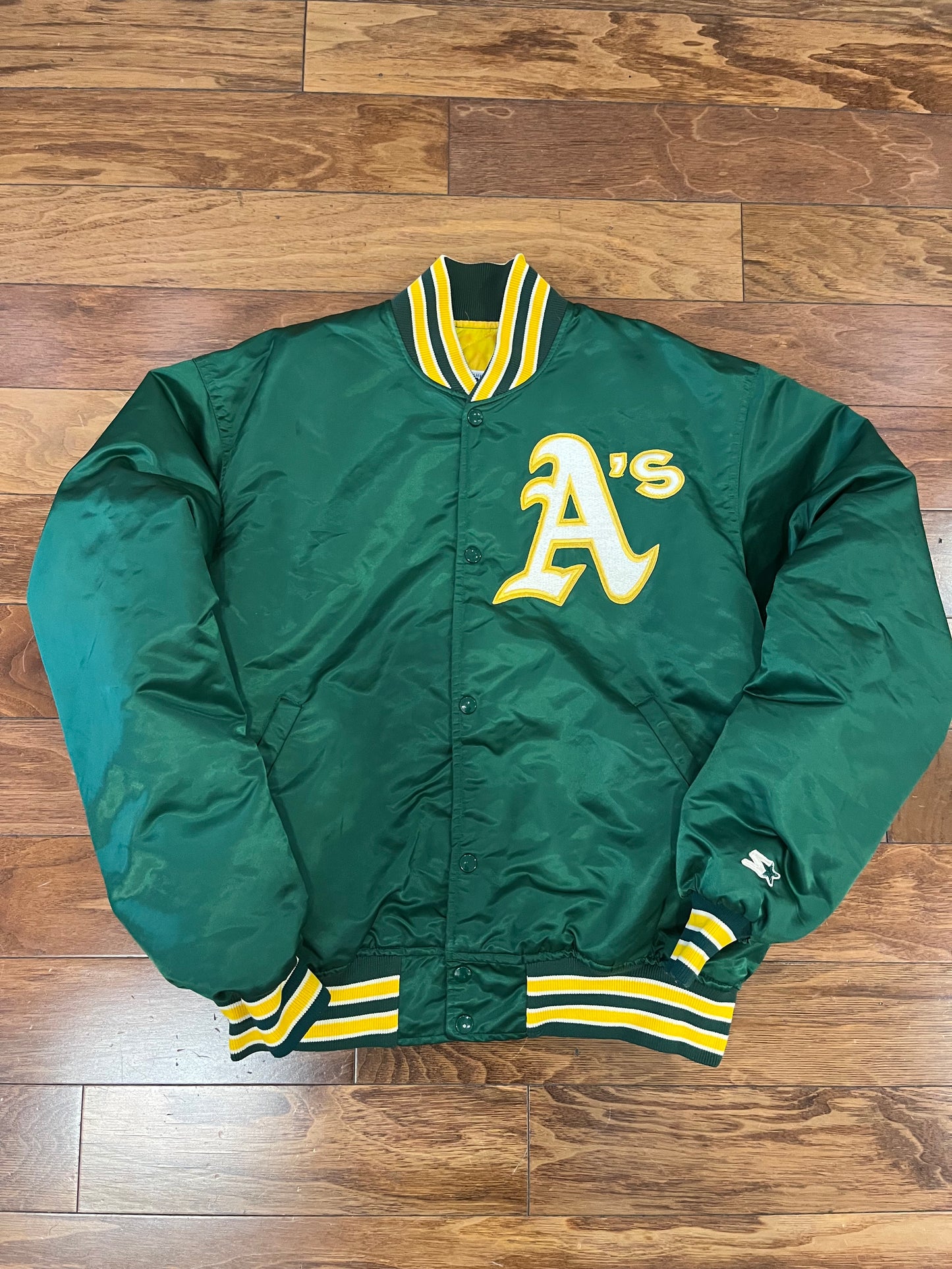 90s Oakland A's Athletics Vintage Starter MLB Satin Jacket (L)