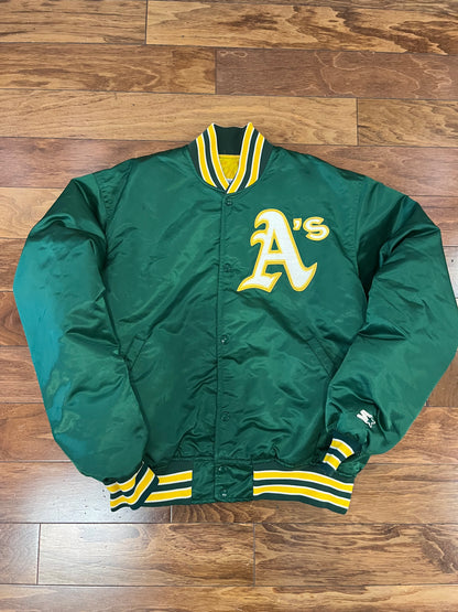 90s Oakland A's Athletics Vintage Starter MLB Satin Jacket (L)