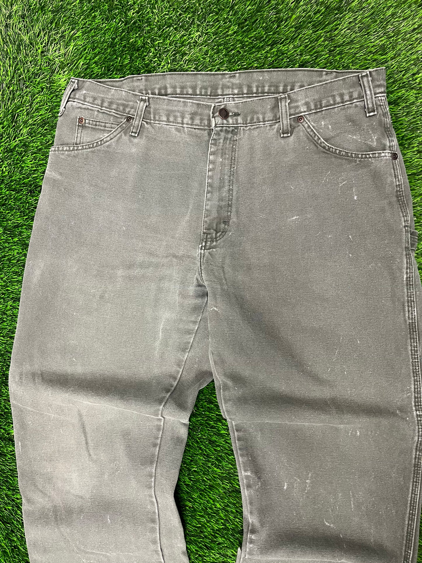 00s Dickies Olive Carpenter Workwear Pants (38 x 30)
