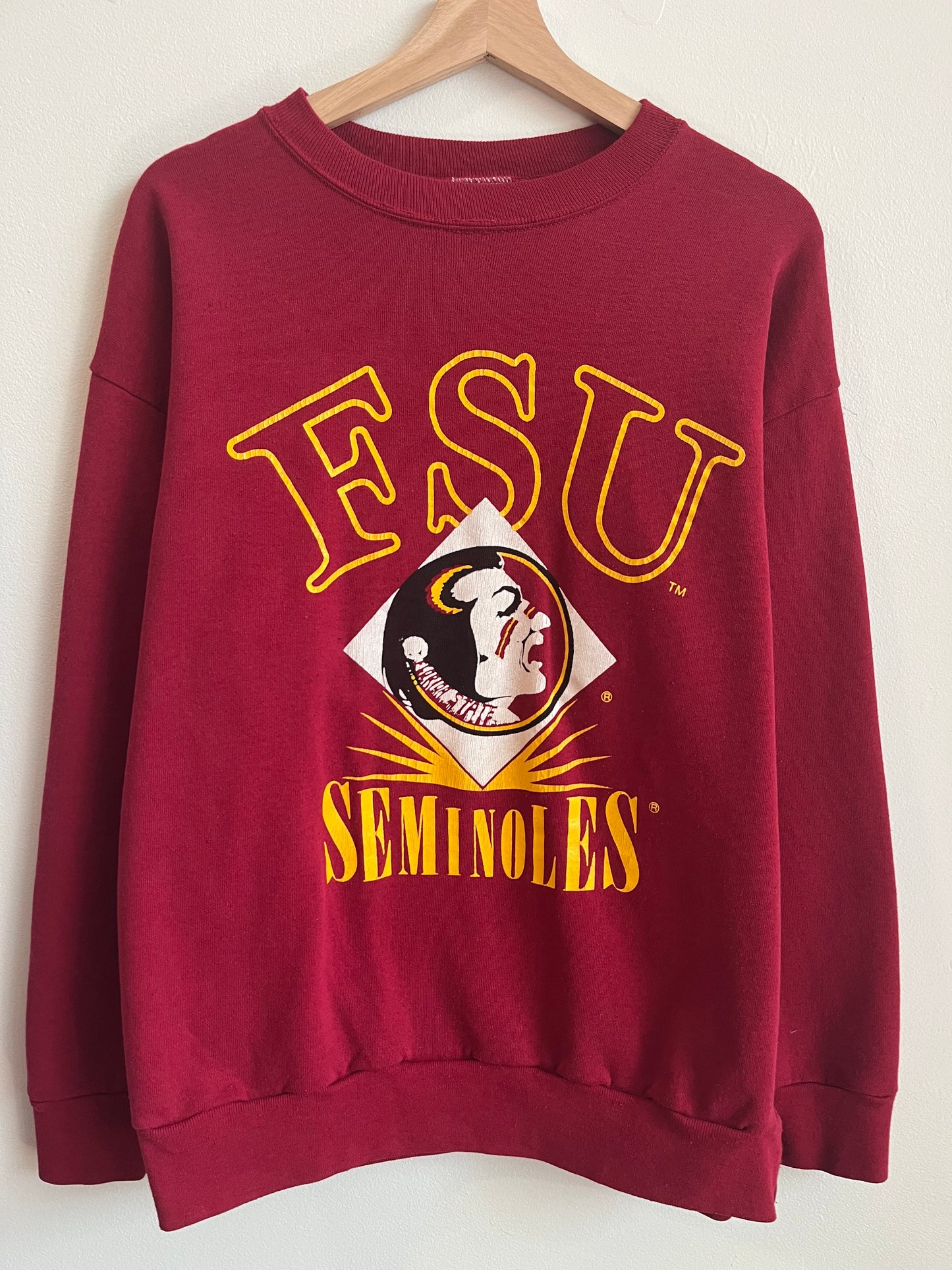 90s Florida State University Seminoles Signal Crewneck (XL)
