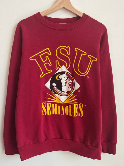 90s Florida State University Seminoles Signal Crewneck (XL)