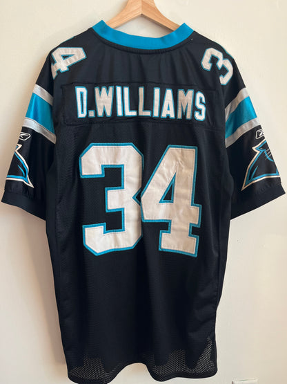 00s Carolina Panthers Reebok Stitched DeAngelo Williams Jersey (XL)