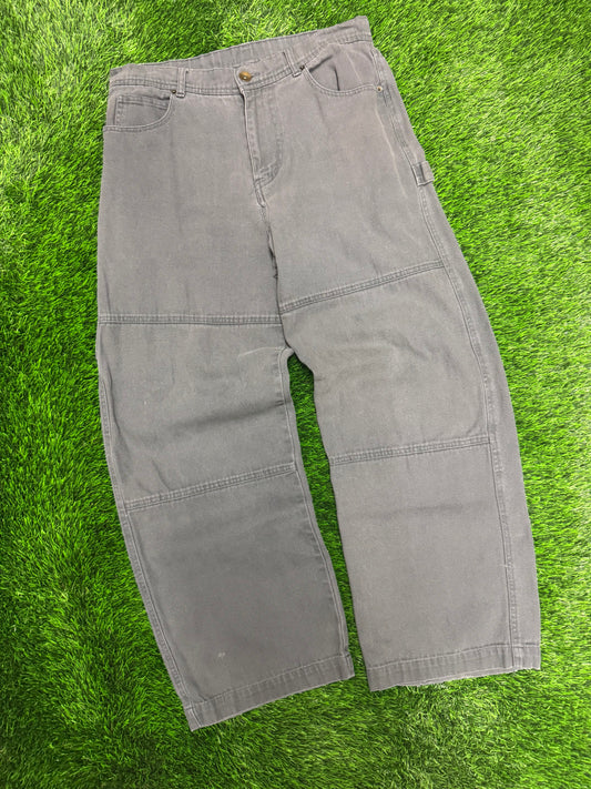 00s Vintage No Boundaries Double Knee Grey Carpenter Pants (32 x 30)