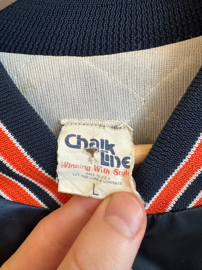90s Chicago Bears Stained Vintage Satin Jacket (L)