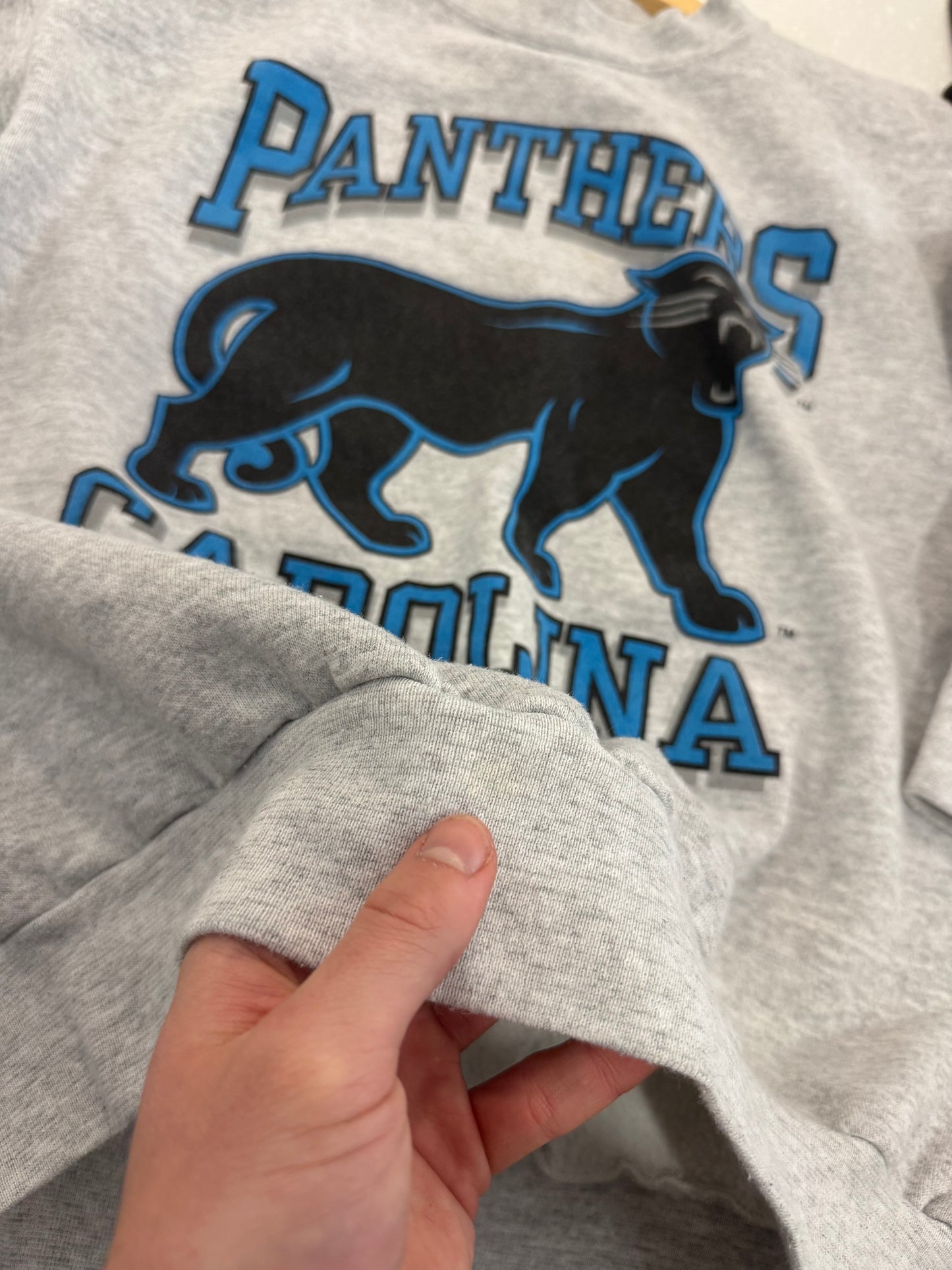 90s Carolina Panthers OG Cat Stained Crewneck (XL)