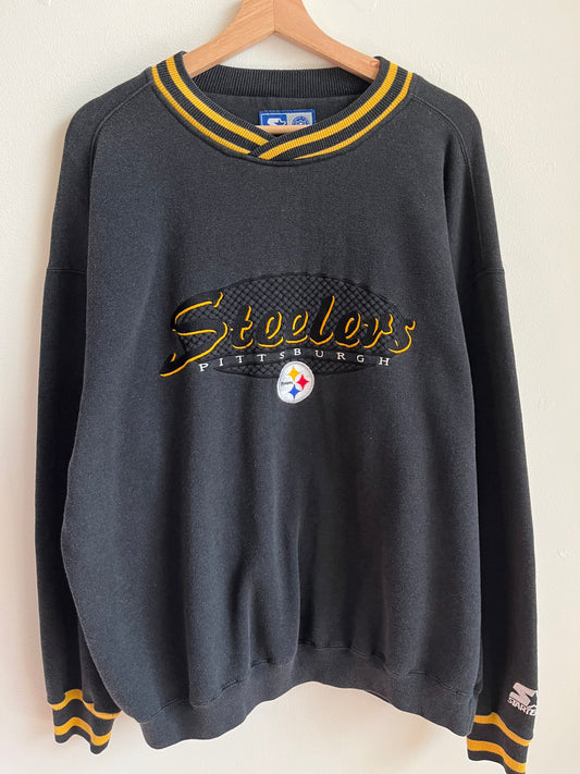 1990s Pittsburgh Steelers Starter Embroidered Crewneck (XL)