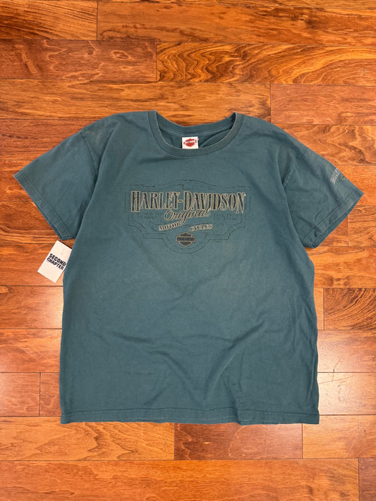 2010 Harley Davidson Dark Teal Wolf Tee (XL)