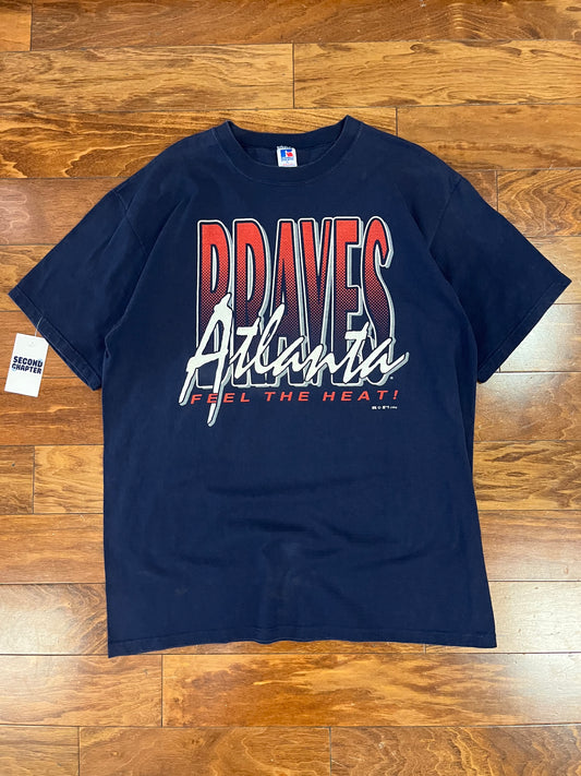 1994 Atlanta Braves Russell Vintage MLB Spell Out Tee (XL)