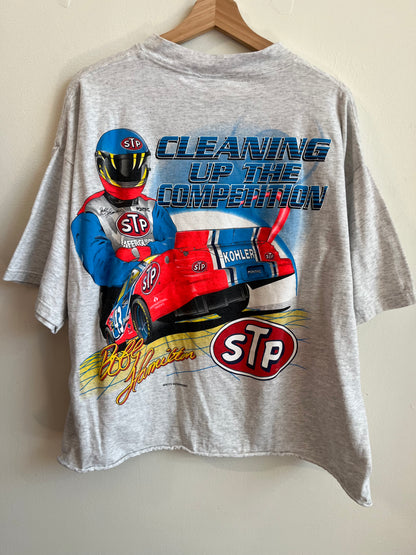 90s Billy Hamilton Performance Man Nascar Graphic Cropped Tee (XXL)