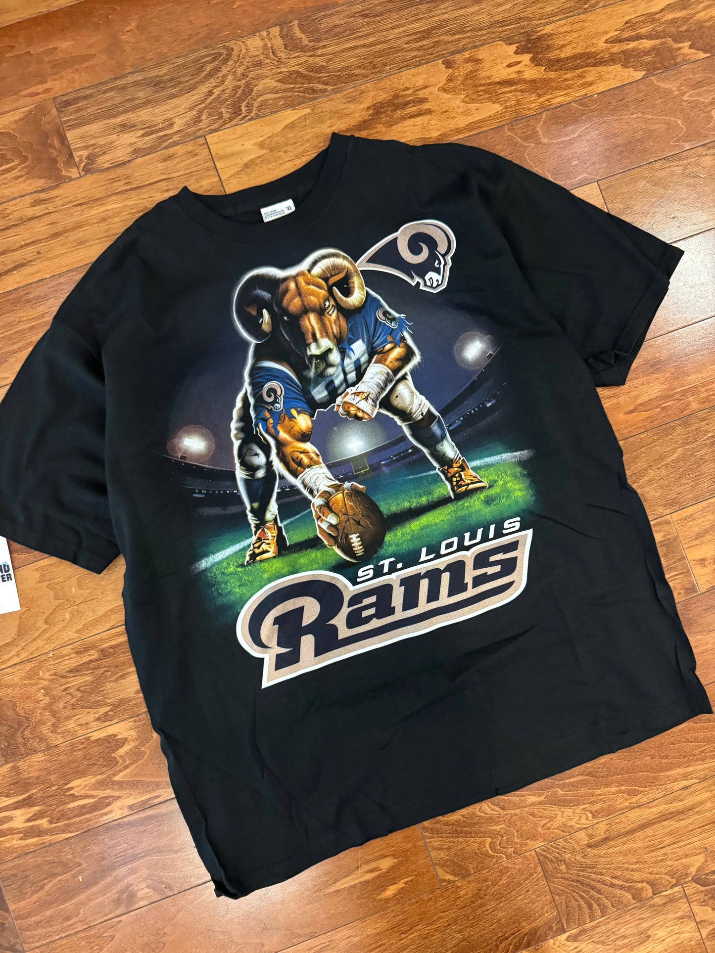 00s St Louis Rams Vintage Liquid Blue Center Deadstock Tee (XL)