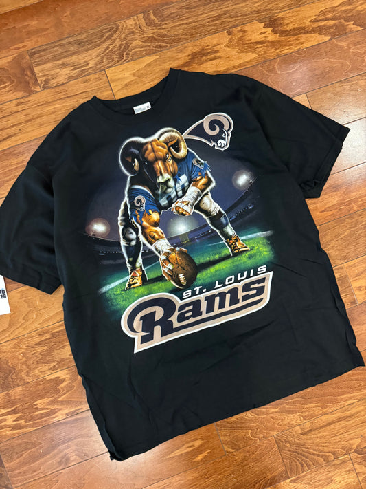 00s St Louis Rams Vintage Liquid Blue Center Deadstock Tee (XL)