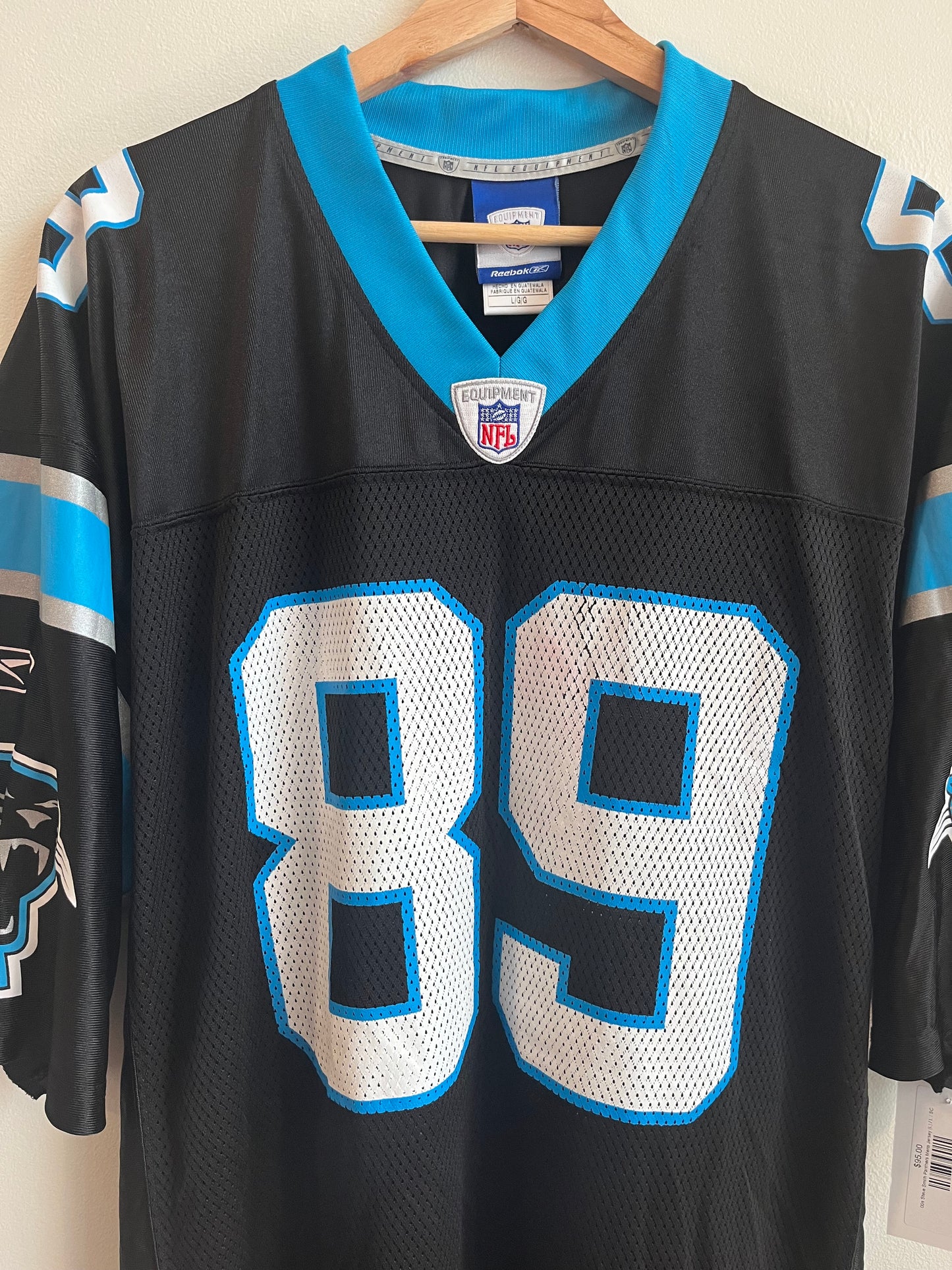 00s Carolina Panthers Steve Smith Reebok Home Jersey (L)