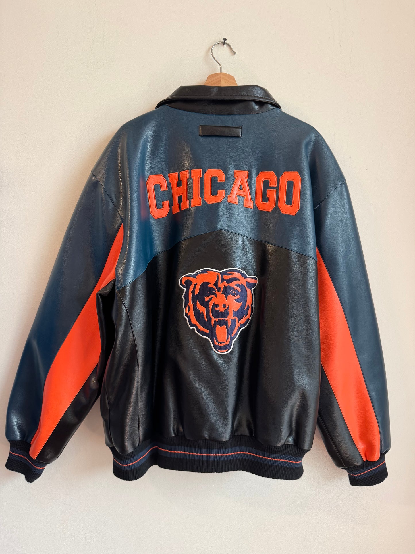 00s Chicago Bears NFL Leather Jacket (XXL)