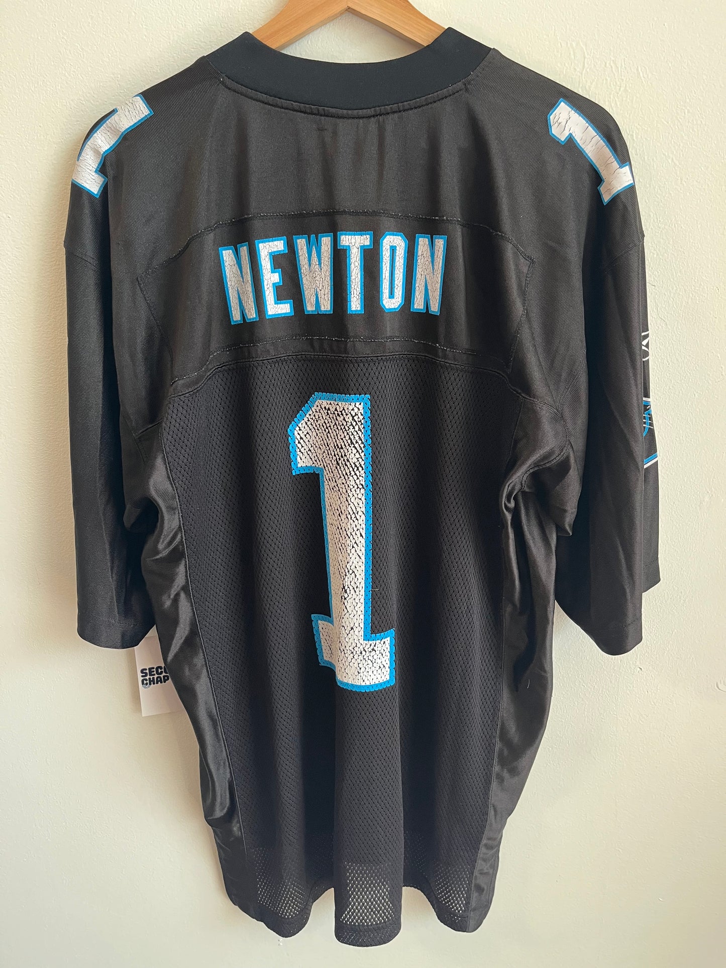 2011 Carolina Panthers Cam Newton Black NFL Jersey (M)