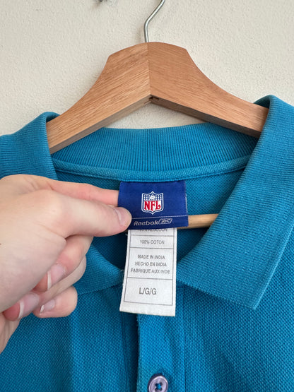 00s Carolina Panthers Reebok Blue Collar Shirt (L)