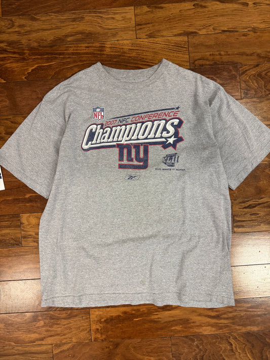 2007 New York Giants NFC Champions Tee (XL)