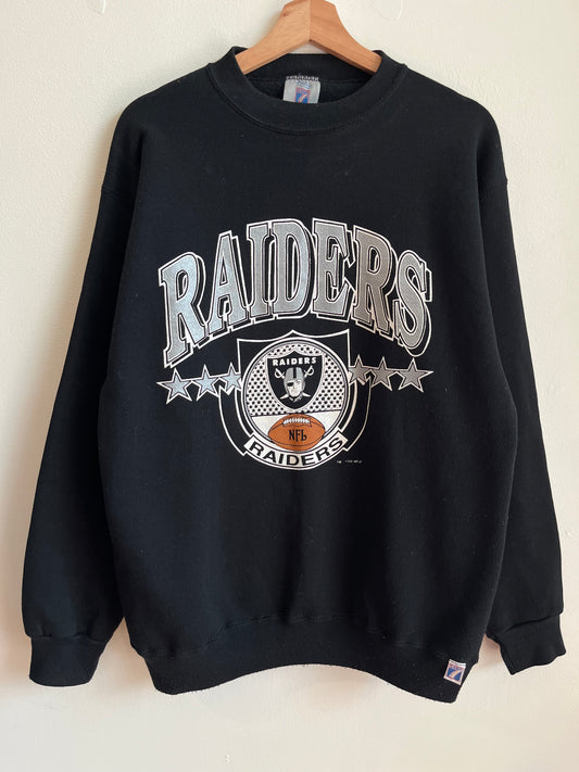 1990 Oakland Raiders Logo 7 Spell Out Crewneck (L)