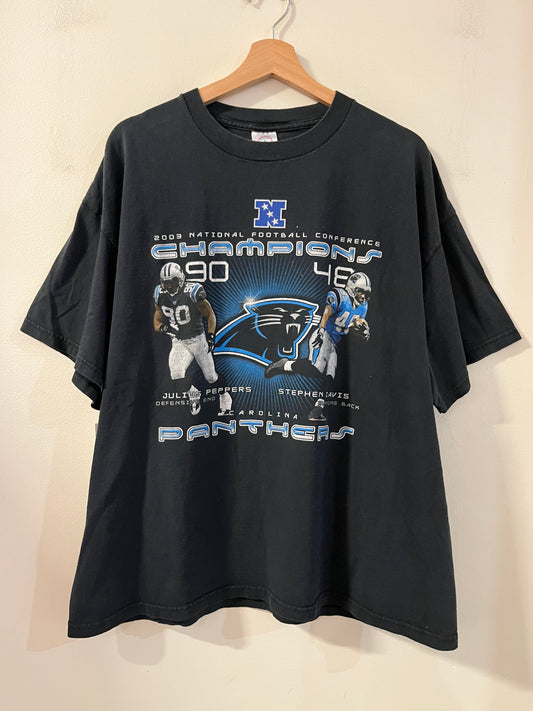 2003 Carolina Panthers Julius Peppers & Stephen Davis Roster Tee (XL)