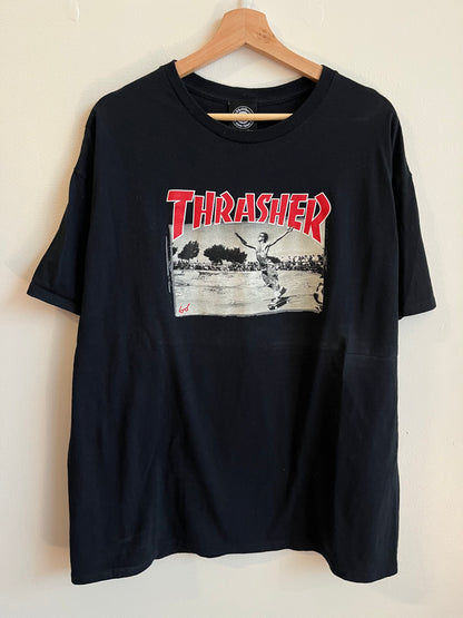 2000s Thrasher Jake Dish Portrait Black Tee (XL)