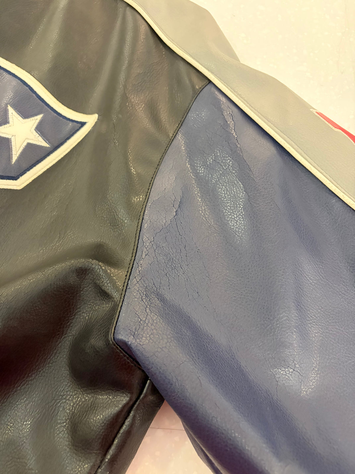 00s New England Patriots NFL Leather Jacket (XL)