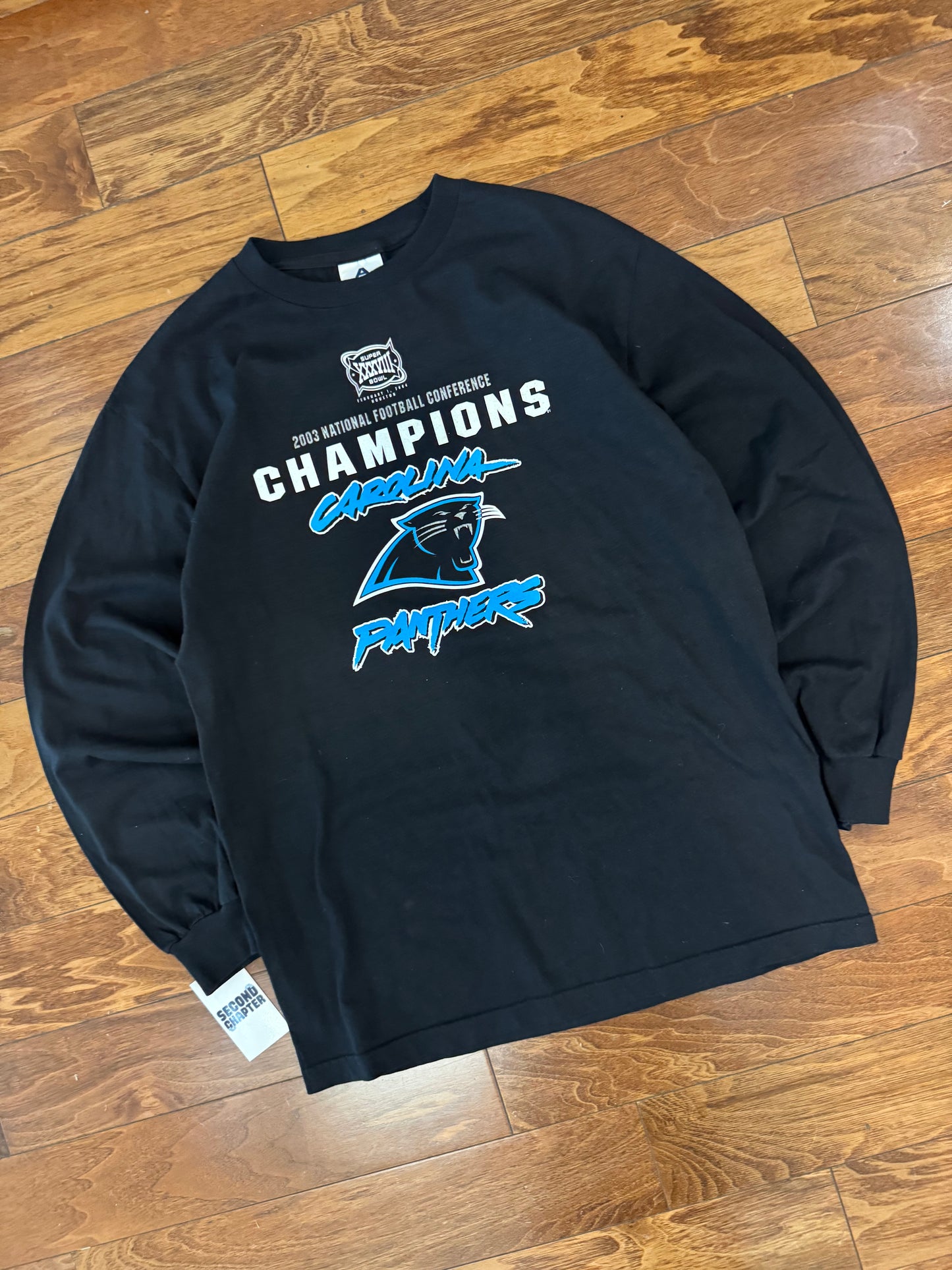 2003 Carolina Panthers Conference Champs Long Sleeve Shirt (L)