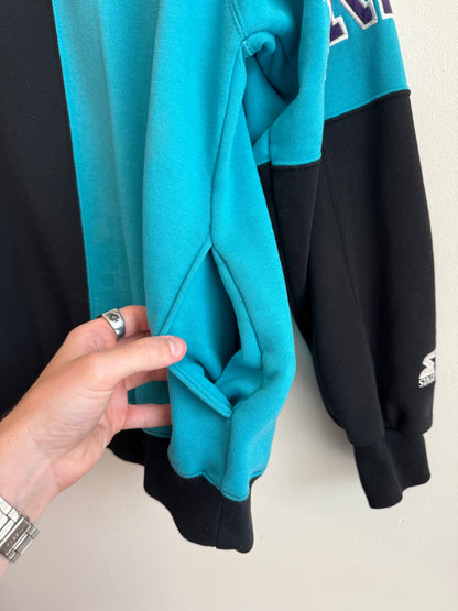 90s Charlotte Hornets 2 Tone Starter Crewneck (M)