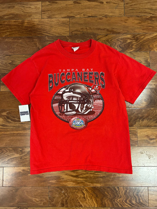 2003 Tampa Bay Buccaneers Super Bowl Helmet Tee (M)