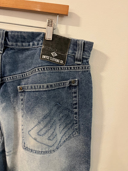 00s Enyce Baggy Faded Blue Shorts (36)