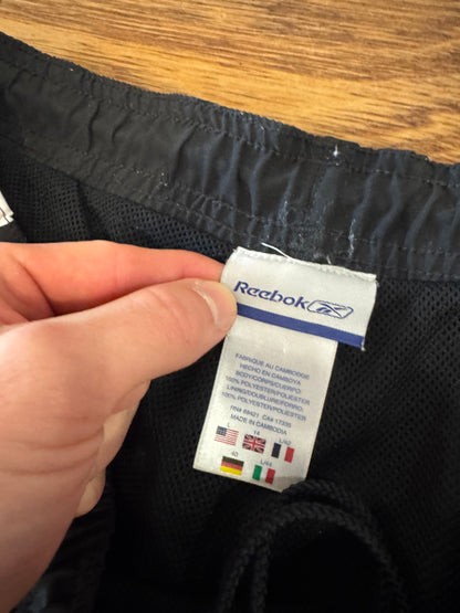 00s Reebok Black/Pink Track Pants (L)