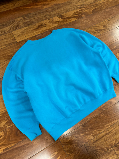 90s Nike Teal Spell Out Crewneck (XL)