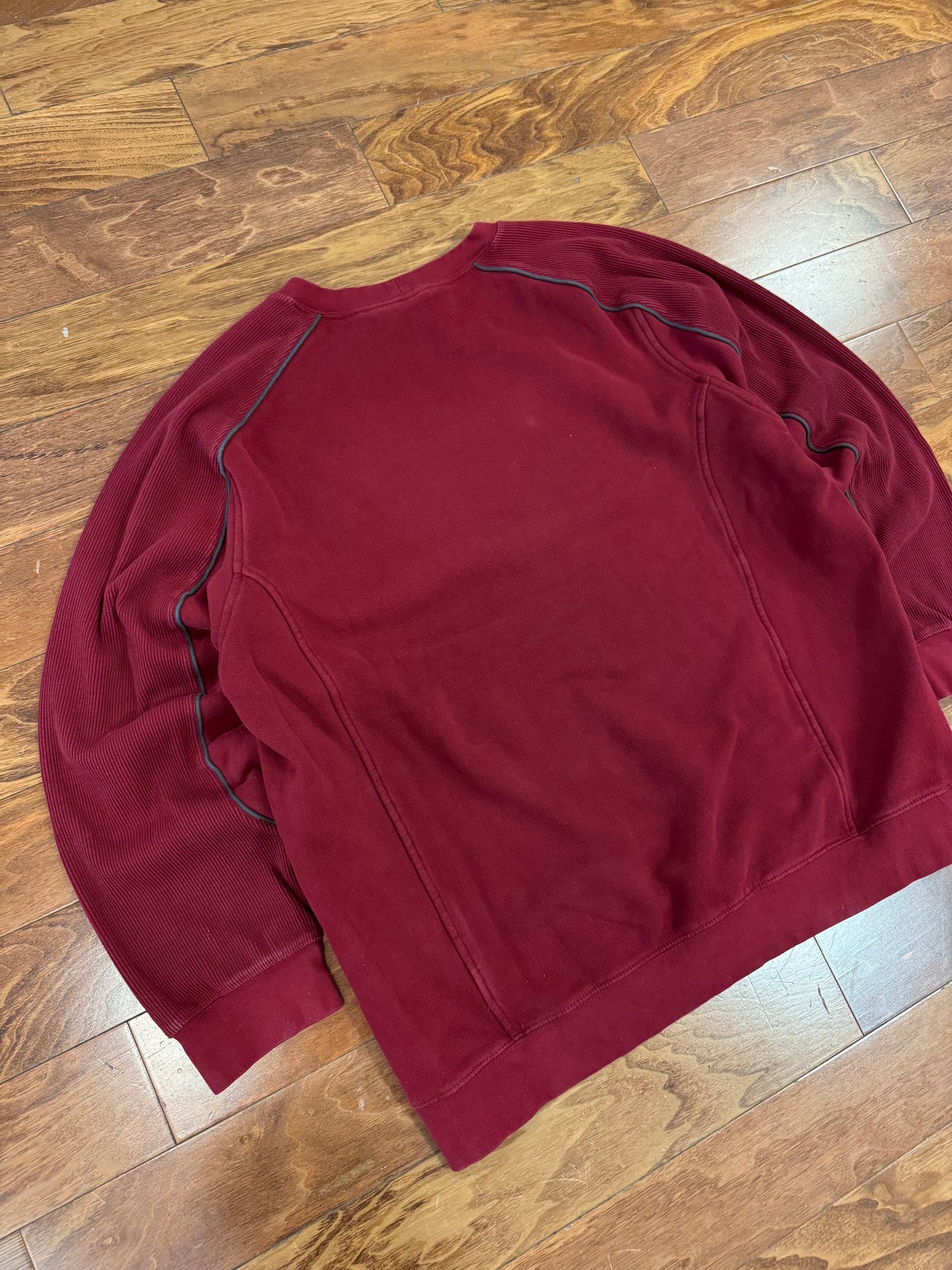 00s Nike Essential Swoosh Burgundy Fleece Crewneck (XXL)