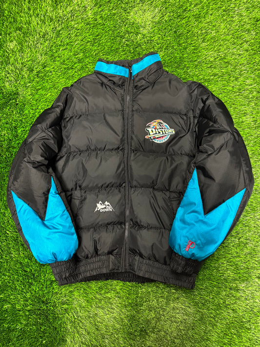 90s Detroit Pistons Vintage Pro Player Down Embroidered Puffer Jacket (L)