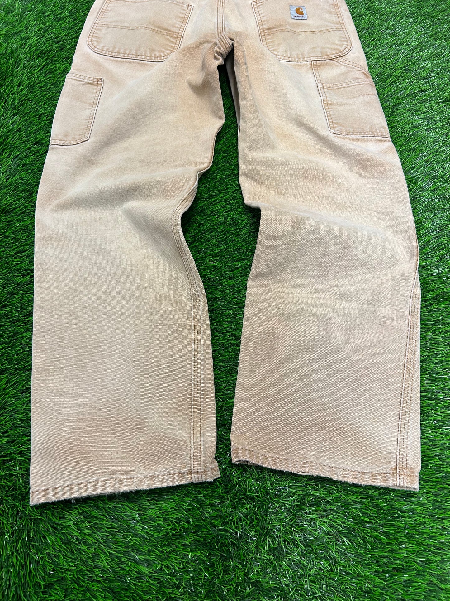 Carhartt Faded Tan Carpenter Workwear Pants (34 x 30)