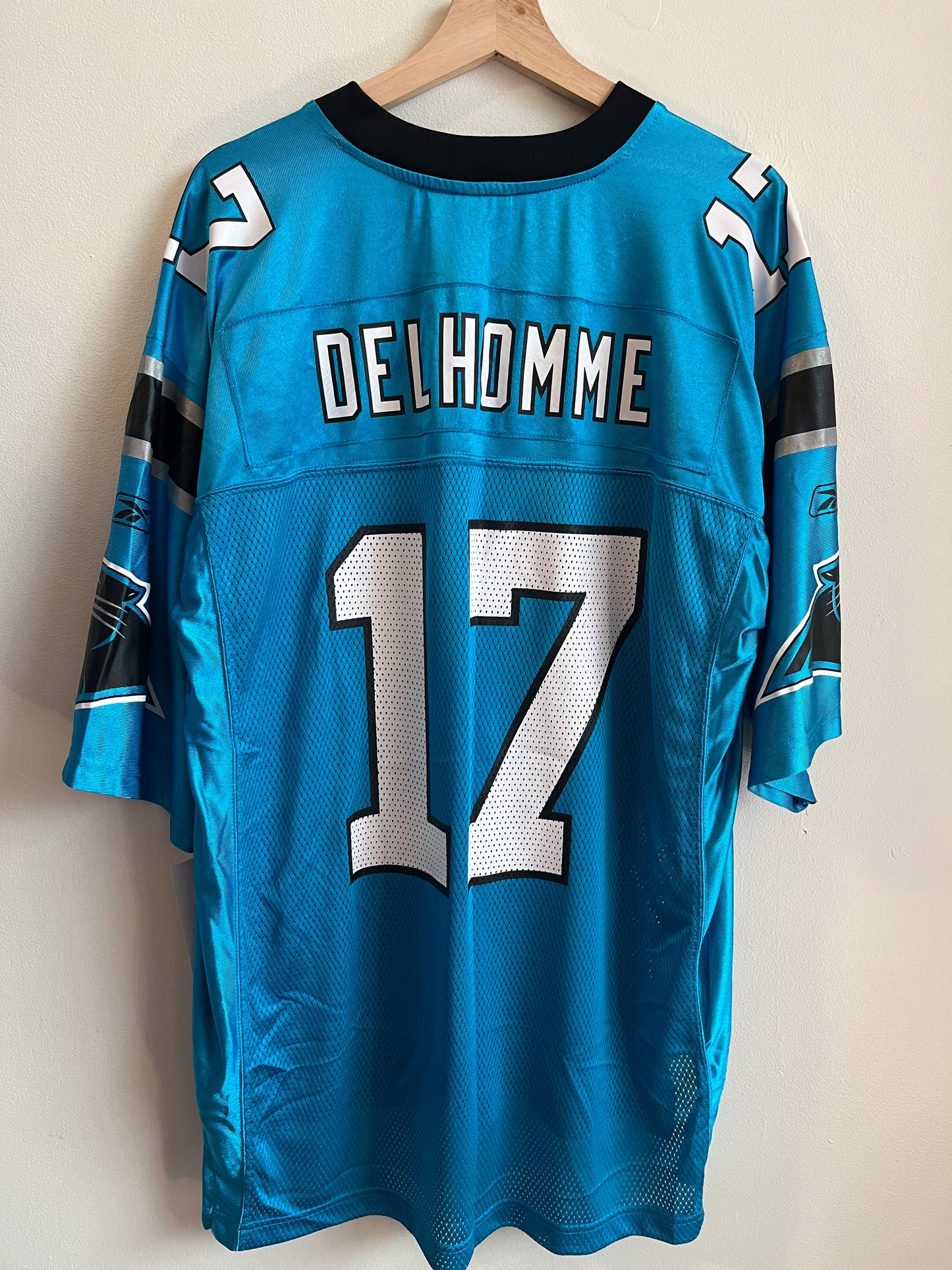 00s Carolina Panthers Jake Delhomme Blue Reebok Jersey (L)
