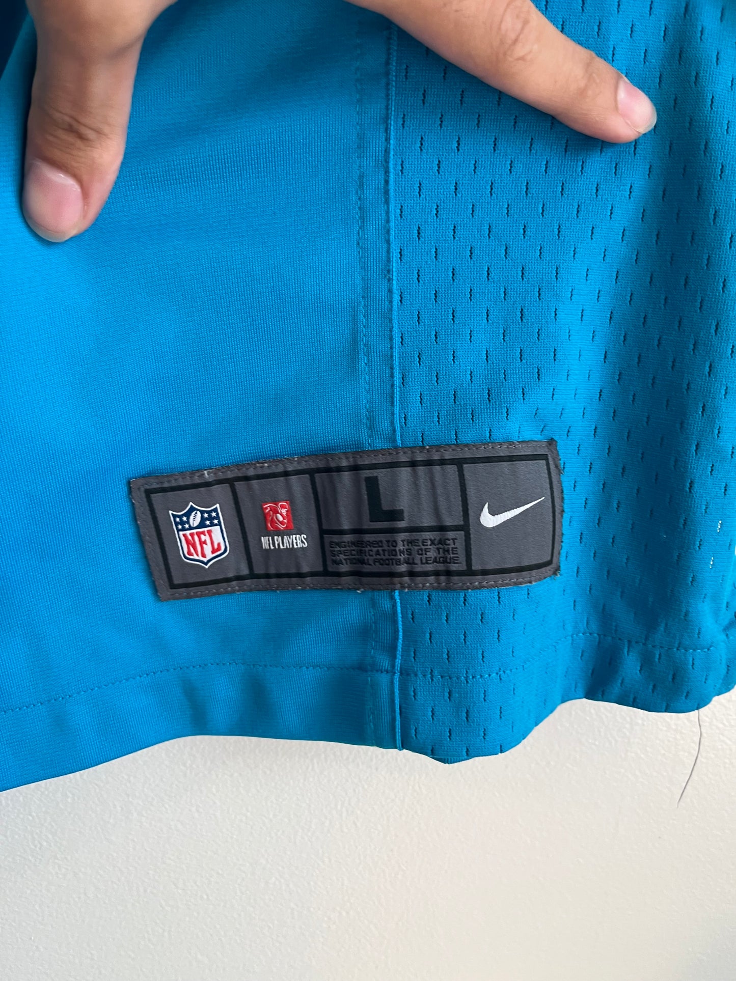 2010s Carolina Panthers Cam Newton Blue Nike Jersey (L)