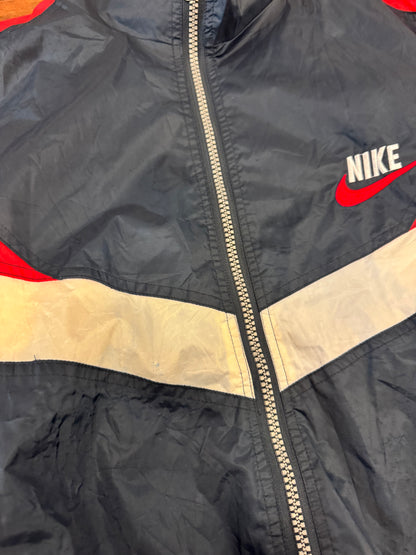 90s Nike Navy/Red Embroidered Windbreaker (XL)