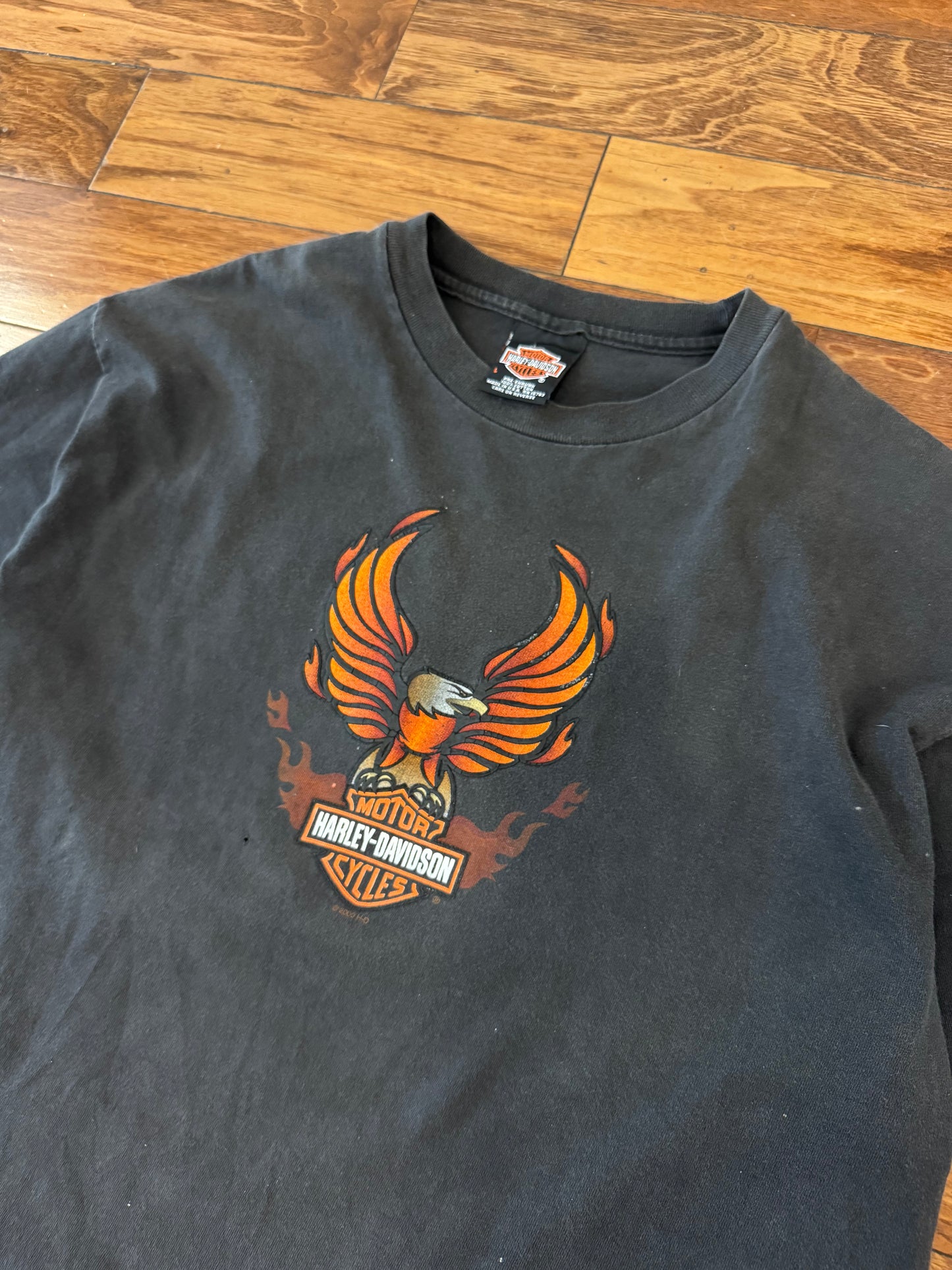 2000 Harley Davidson Flaming Eagle South Carolina Graphic Tee (L)