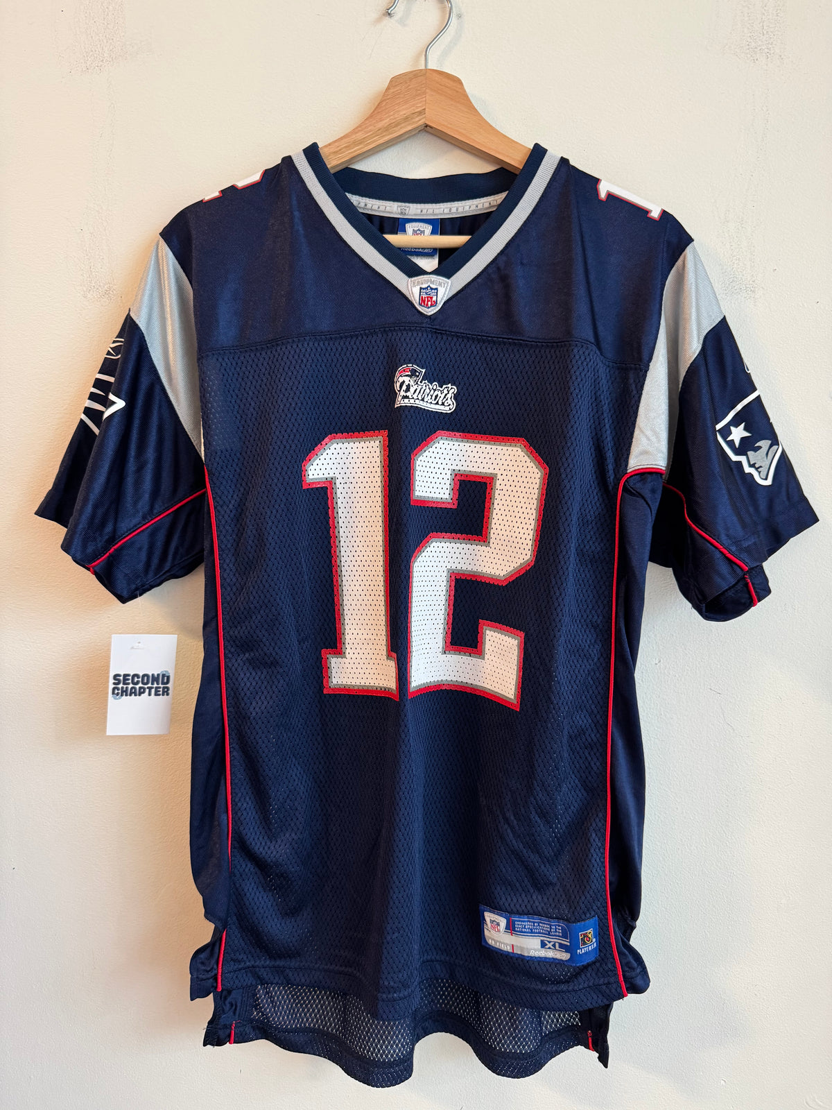 00s New England Patriots Tom Brady Reebok Home Jersey (Youth XL)