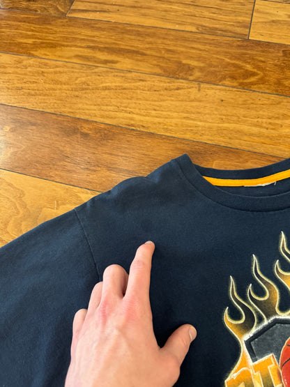 00s Nike Flames Graphic Basketball Tee (S)