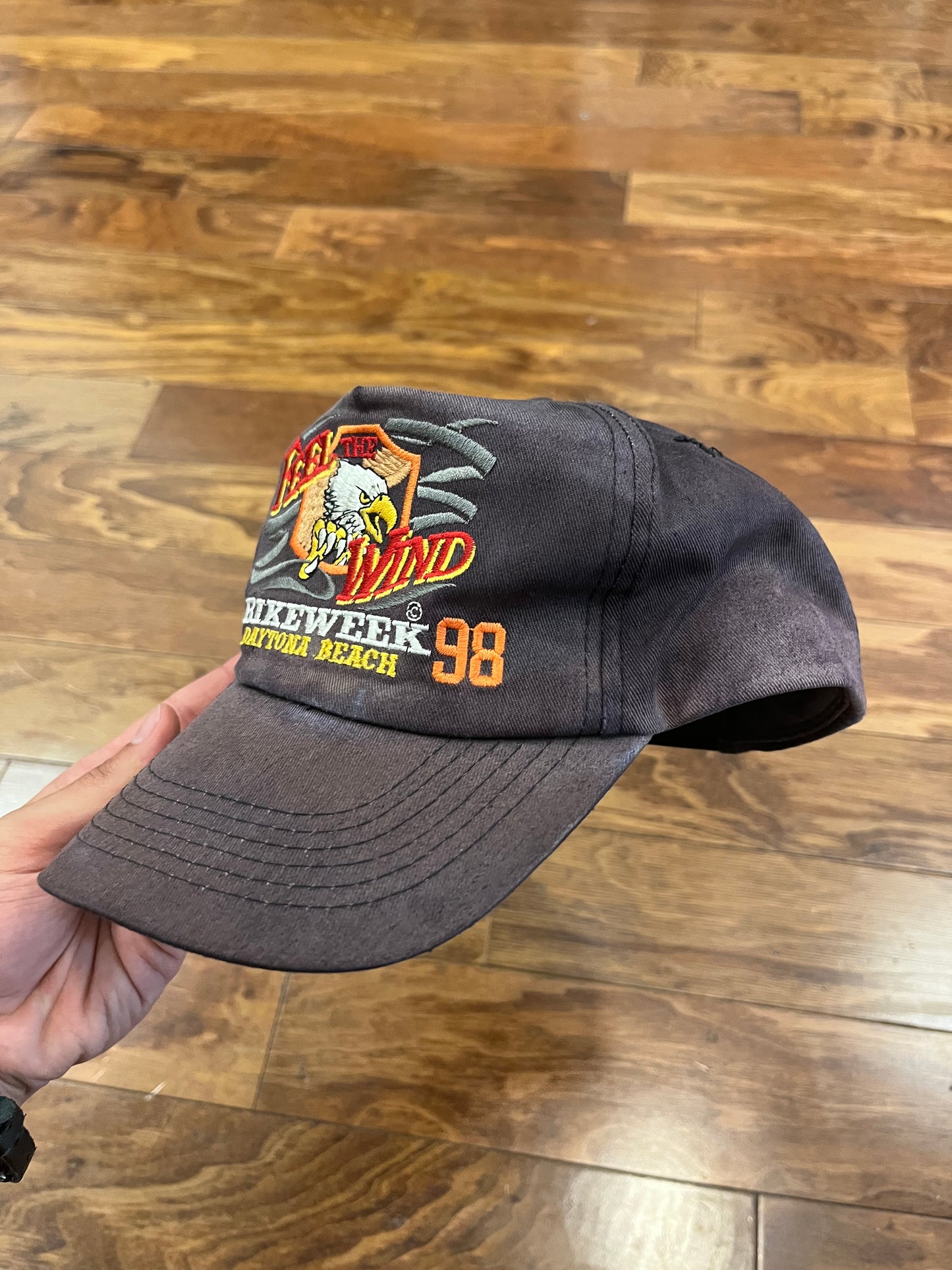 1998 Bike Week Daytona Beach Feel The Wind Eagle Hat