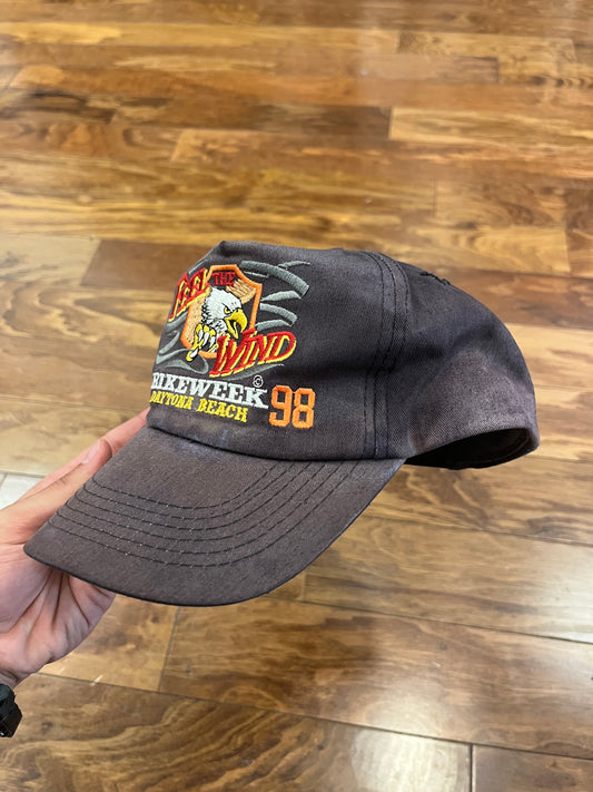 1998 Bike Week Daytona Beach Feel The Wind Eagle Hat