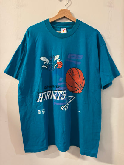 90s Charlotte Hornets Teal Artex Tee (XL)
