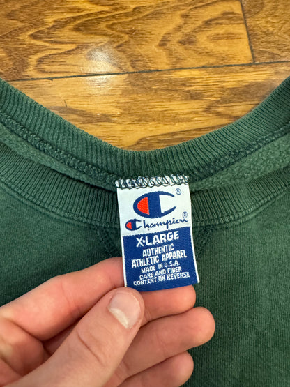 00s Champion Forest Green Crewneck (XL)