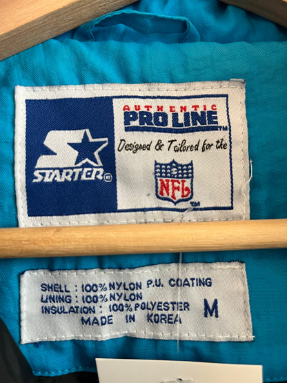 90s Carolina Panthers Starter Pro Line Blue Puffer Jacket (M)