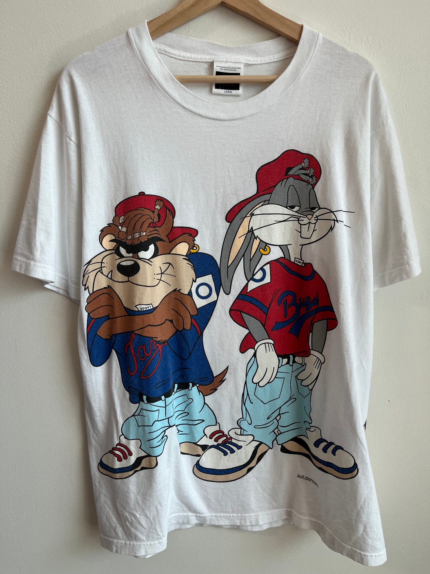 1993 Looney Tunes Taz and Bugs Hip Hop Tee (L)
