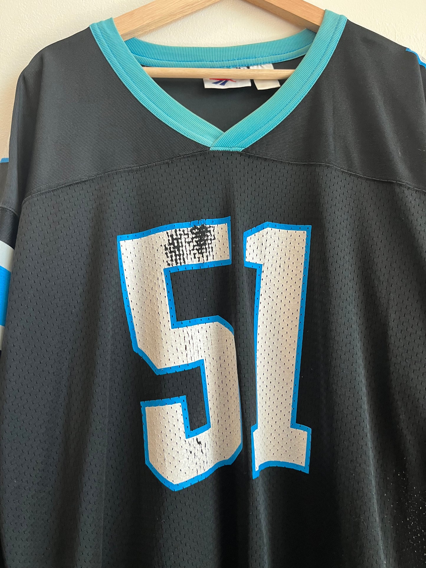 90s Carolina Panthers Sam Mills Faded Reebok Jersey (XL)
