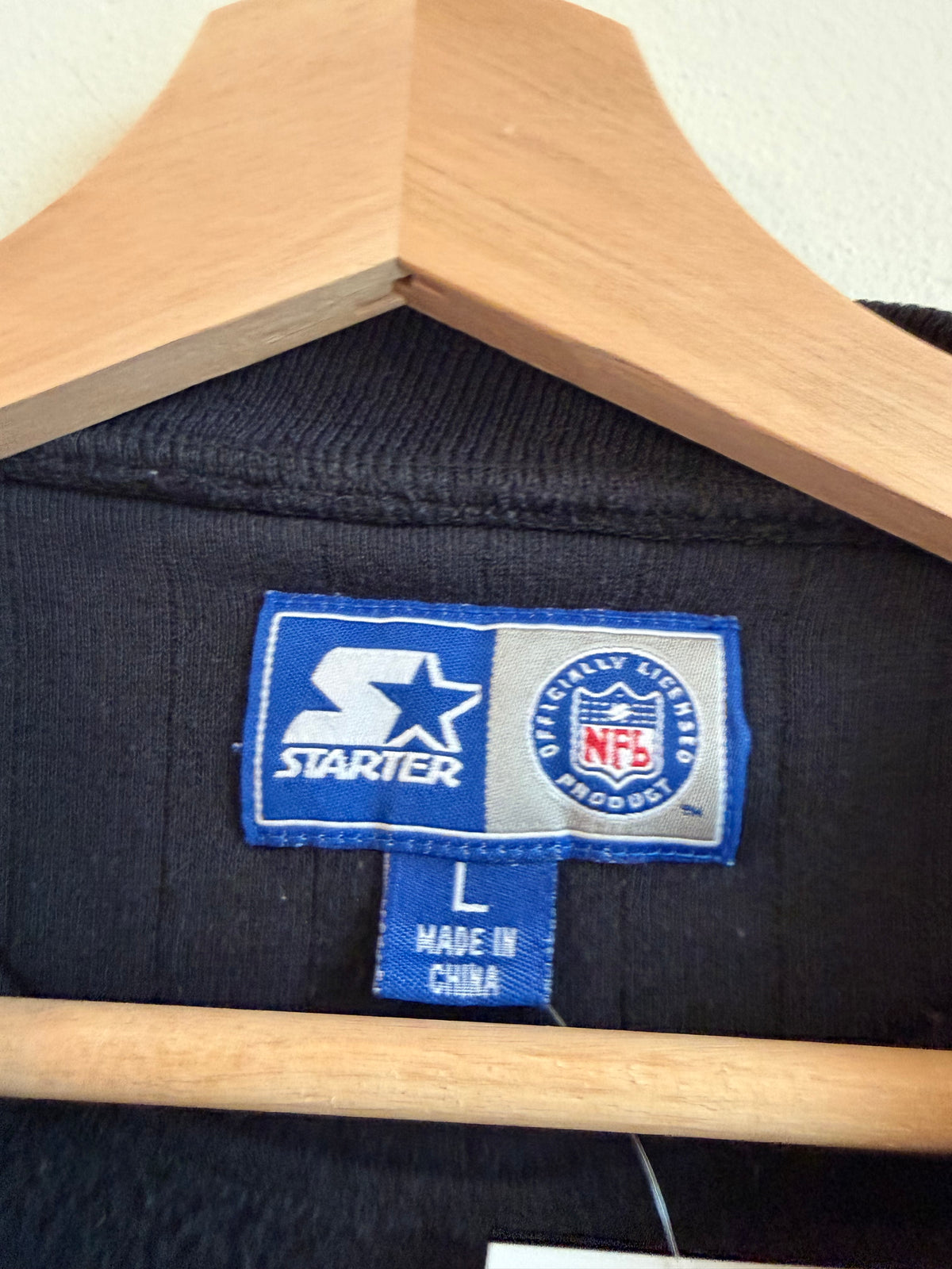 90s Carolina Panthers Embroidered Starter Crewneck (L)