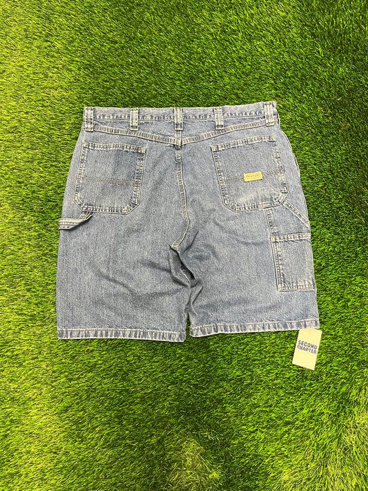 00s Wrangler Carpenter Workwear Blue Jean Shorts (38)