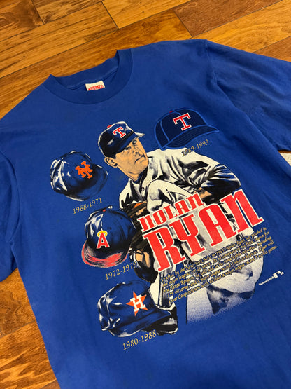 1993 Nolan Ryan Texas Rangers Retirement Nutmeg Tee (XL)